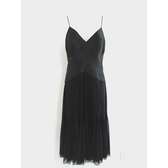 Dresses & Skirts - Evening Bandage‎ Corset Dress SMALL Black Mesh Flair Vampire Fairygoth VTG Sheer
